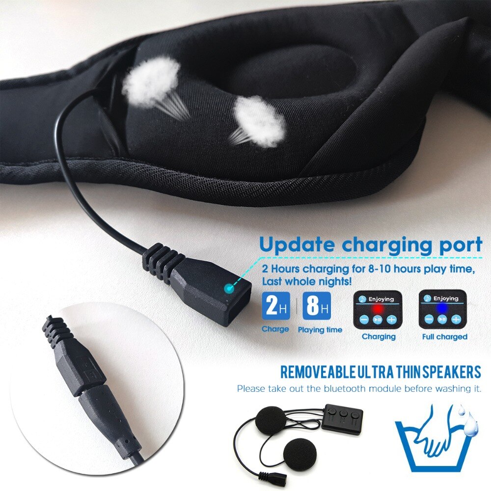 2022 Bluetooth Audio Sleep Mask With Powerful Hypnosis Sleep Audio
